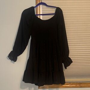 Altar'd State Black Long Sleeve Dress